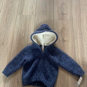 Carter’s Cozy Blue Hooded Sweater, size 18 m
